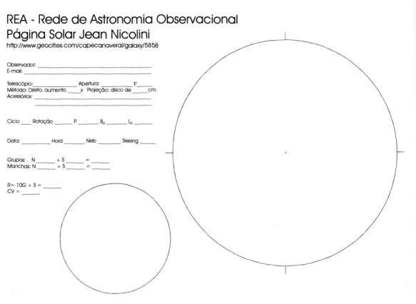 folha de observao